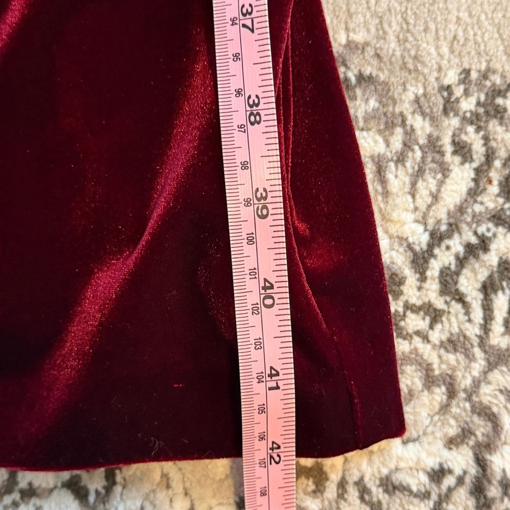 ASTR The Label Arista Burgundy Velvet Strapless U-Wire Ruched Midi Dress Large - Picture 10 of 11